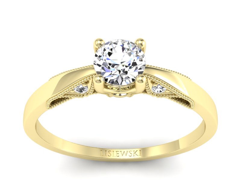 Pierścionek zaręczynowy z brylantami - p16435z