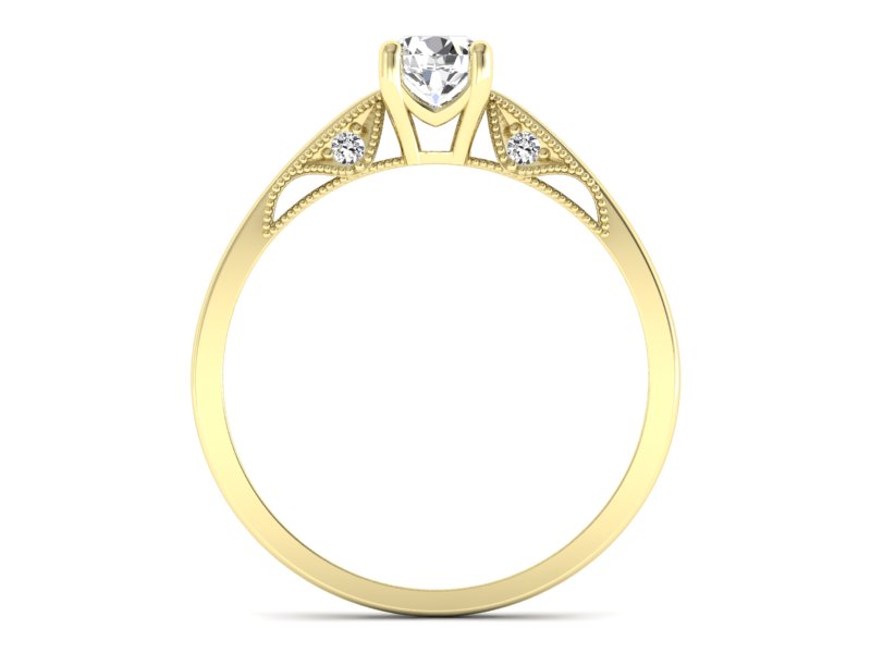 Pierścionek zaręczynowy z brylantami - p16435z — zdjęcie 2