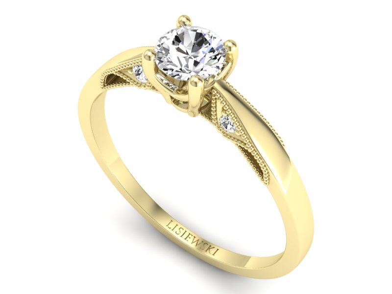 Pierścionek zaręczynowy z brylantami - p16435z — zdjęcie 3