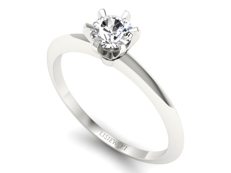 Pierścionek zaręczynowy z diamentem zloty - p16436b — zdjęcie 3