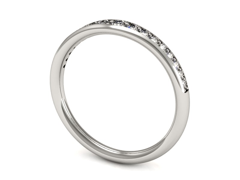 Złoty pierścionek z brylantami białe złoto - p16441b — zdjęcie 3