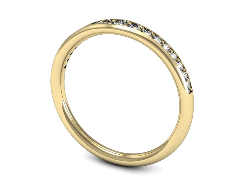 Złoty pierścionek z brylantami żółte złoto - p16441z — zdjęcie 3