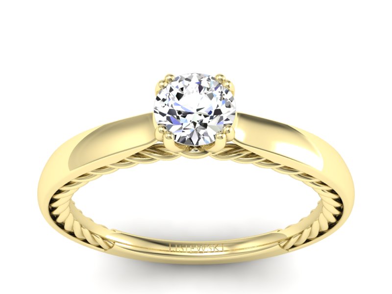 Pierścionek zaręczynowy z brylantem - p16443z