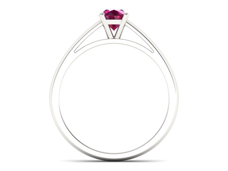 Złoty pierścionek z rubinem białe złoto - p16446br — zdjęcie 2