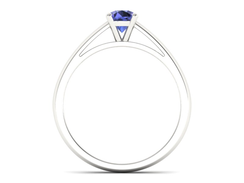 Złoty pierścionek z tanzanitem białe złoto - p16446bt — zdjęcie 2