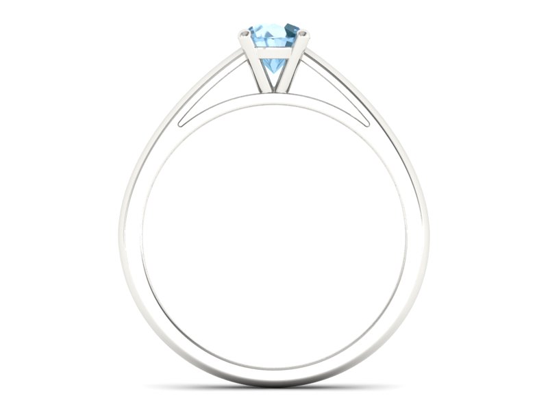 Złoty pierścionek z topazem białe złoto - p16446btp — zdjęcie 2