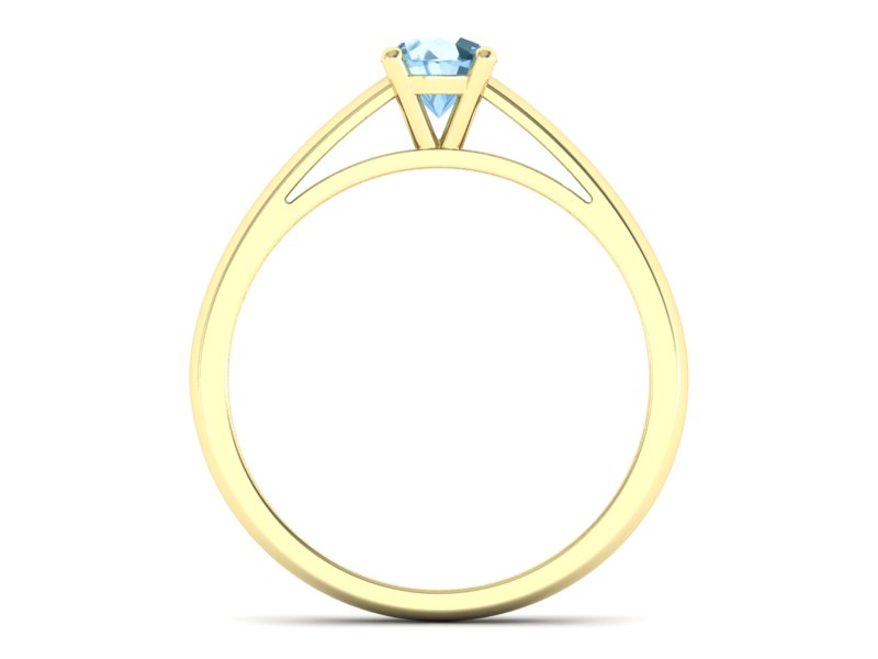 Złoty pierścionek z topazem żółte złoto - p16446ztp — zdjęcie 2