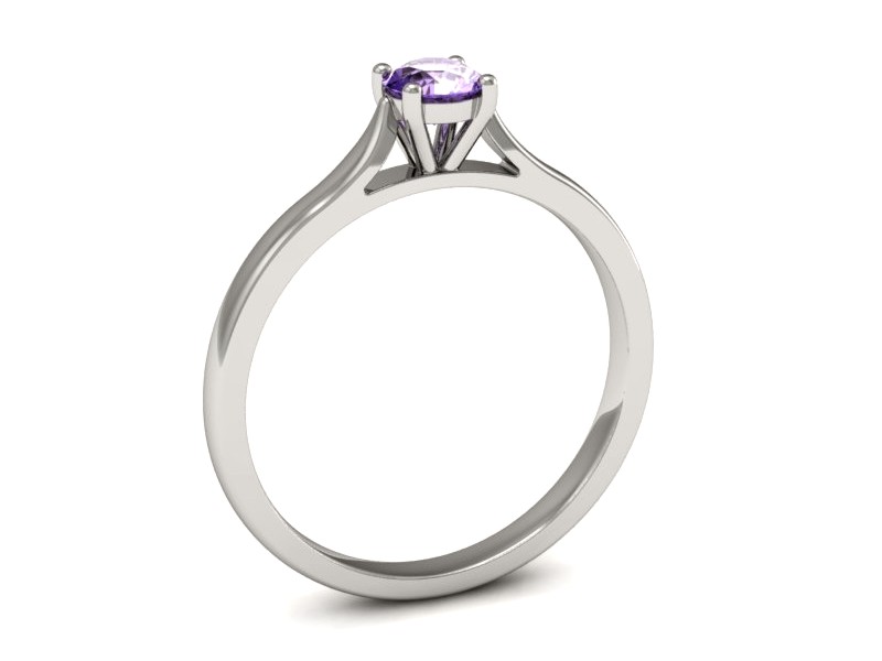 Złoty pierścionek z tanzanitem białe złoto - p16447bt — zdjęcie 3