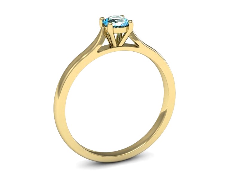 Złoty pierścionek z topazem żółte złoto - p16447ztp — zdjęcie 3