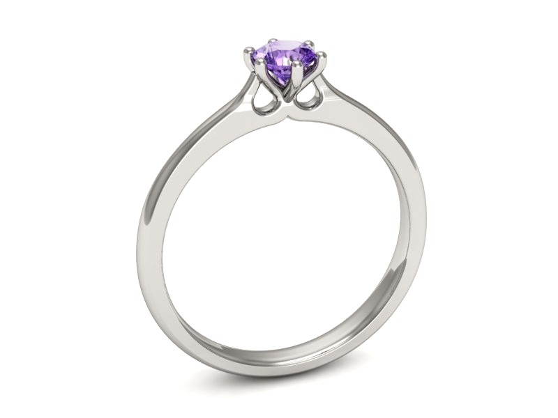 Złoty pierścionek z tanzanitem białe złoto - p16448bt — zdjęcie 3