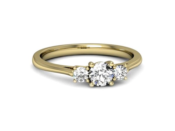 Pierścionek zaręczynowy z diamentami złoto proba 585 - p16449zP