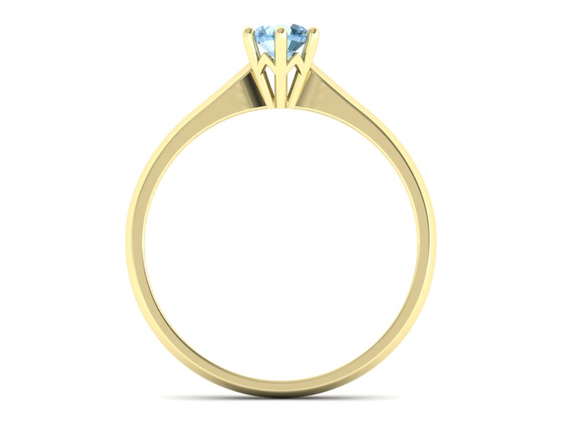 Złoty pierścionek z topazem żółte złoto - p16460ztp — zdjęcie 2