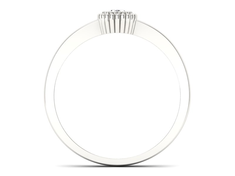 Złoty pierścionek z brylantem białe złoto - p16462b — zdjęcie 2