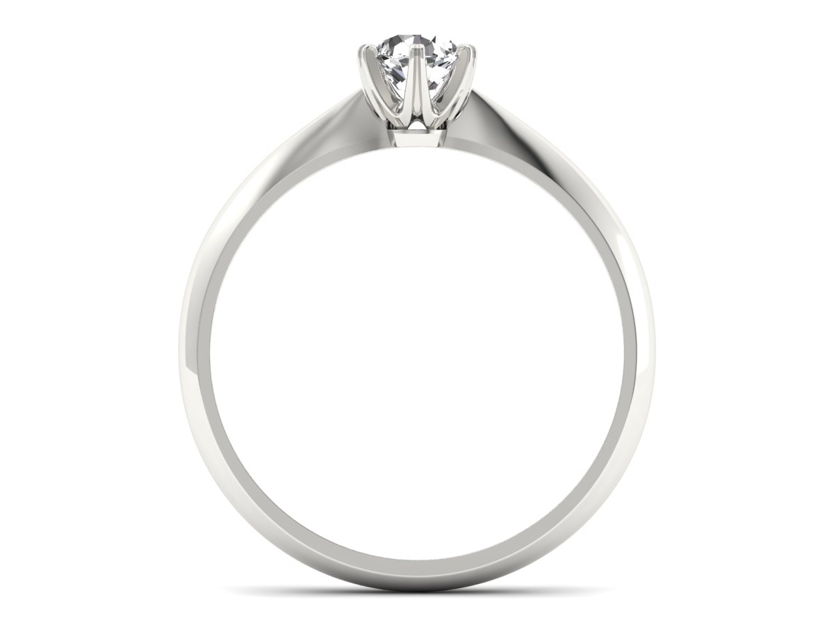 Złoty pierścionek z brylantem białe złoto - p16473b — zdjęcie 2