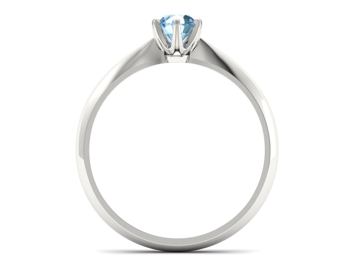 Złoty pierścionek z topazem białe złoto - p16473btp — zdjęcie 2