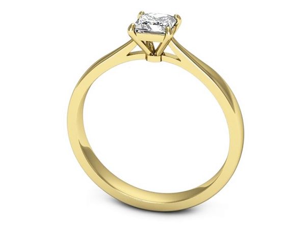 Złoty Pierścionek z diamentem żółte złoto 585 - p16475z