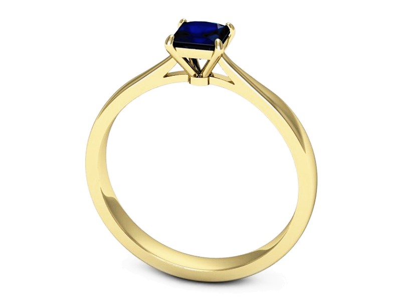 Złoty pierścionek z szafirem żółte złoto - p16475zsz — zdjęcie 3