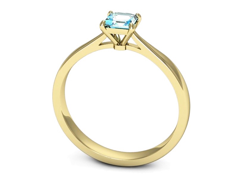 Złoty pierścionek z topazem żółte złoto - p16475ztp — zdjęcie 3