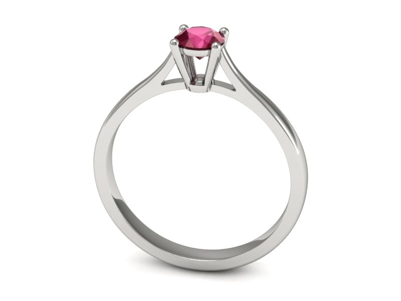 Złoty pierścionek z rubinem białe złoto - p16477br — zdjęcie 3