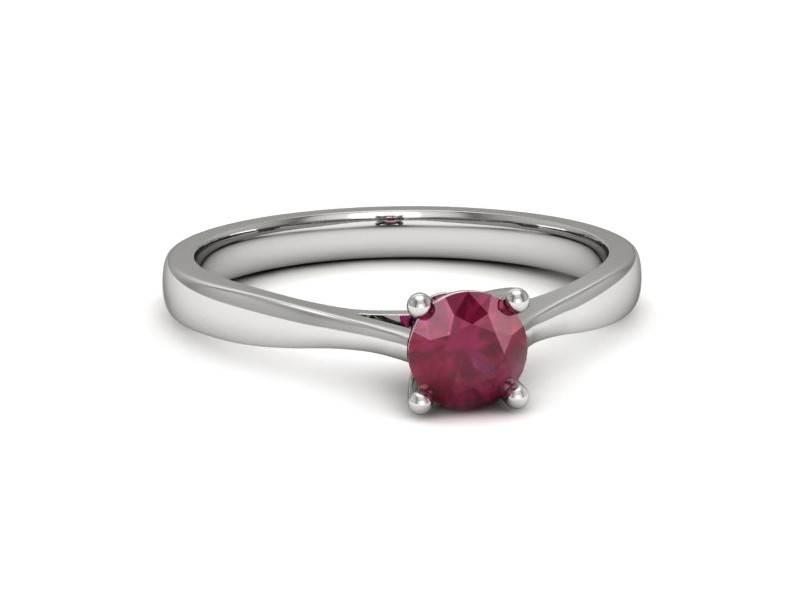 Złoty pierścionek z rubinem białe złoto - p16477br — zdjęcie 2