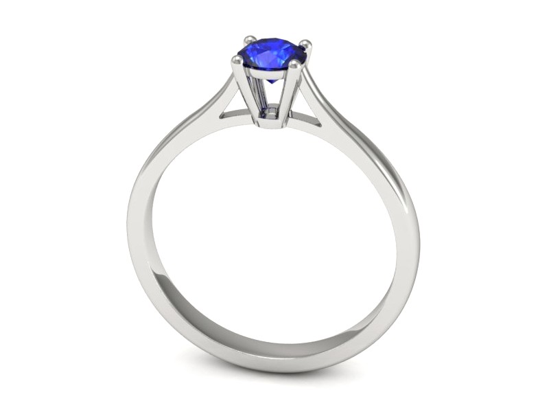 Złoty pierścionek z szafirem białe złoto - p16477bszc — zdjęcie 3