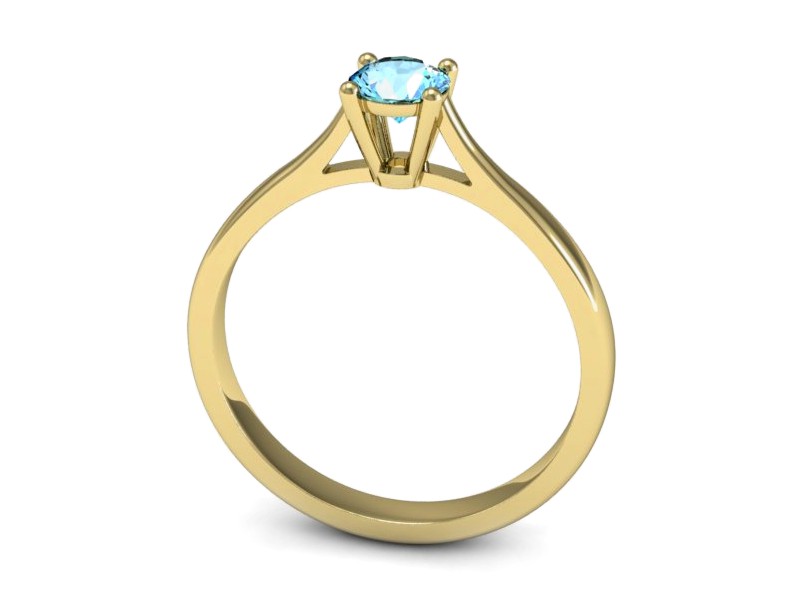 Złoty pierścionek z topazem żółte złoto - p16477ztp — zdjęcie 3