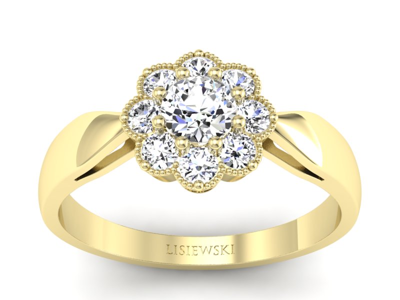 Pierścionek zaręczynowy z diamentami - p16478z