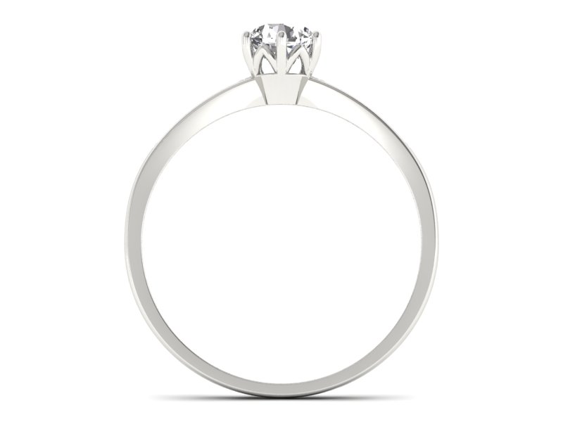 Pierścionek zaręczynowy z brylantami białe złoto - p16479b — zdjęcie 2