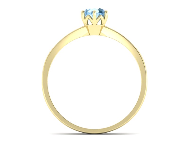 Złoty pierścionek z topazem i brylantami - p16479ztp — zdjęcie 2
