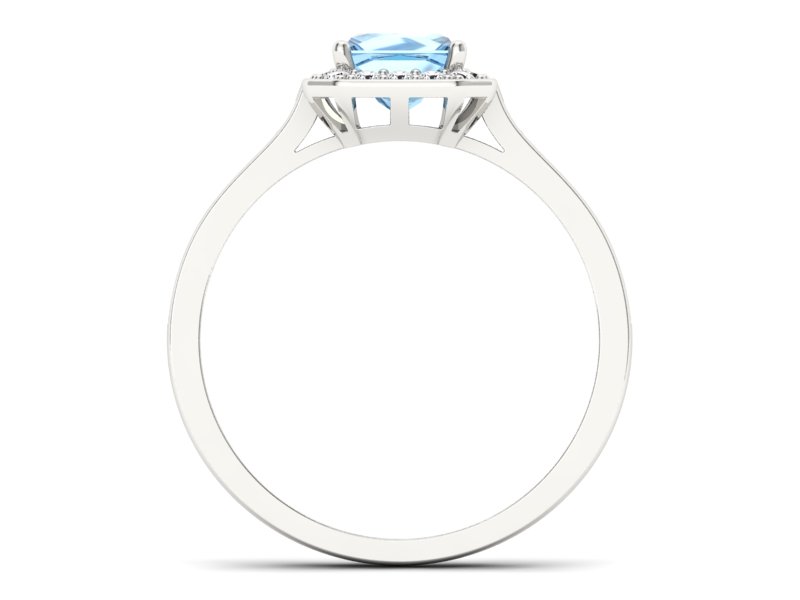 Pierścionek z topazem i brylantami białe złoto - p16480btp — zdjęcie 2