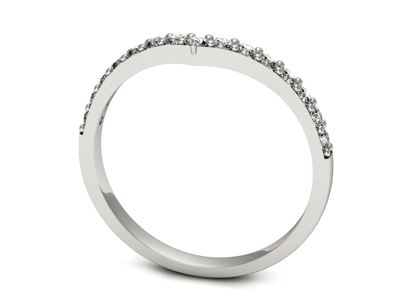 Złoty pierścionek z brylantami białe złoto - p16481b — zdjęcie 3