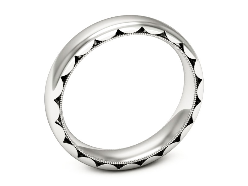 Obrączka pierścionek białe złoto - p16489b — zdjęcie 3