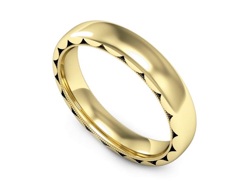 Obrączka pierścionek żółte złoto próba 585 - p16489z - 1