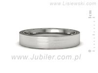 Obrączka pierścionek białe złoto próba 585 - p16490bmp- 2