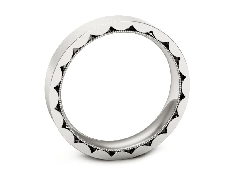 Obrączka pierścionek białe złoto - p16490bmp — zdjęcie 3