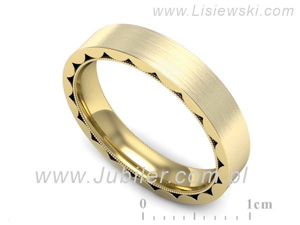 Obrączka pierścionek żółte złoto próba 585 - p16490zmp- 1