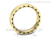 Obrączka pierścionek żółte złoto próba 585 - p16490zmp- 3