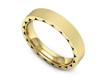 Obrączka pierścionek żółte złoto próba 585 - p16490zms - 1