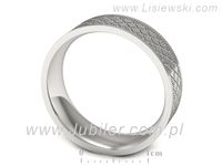 Obrączka pierścionek białe złoto próba 585 - p16495b- 3