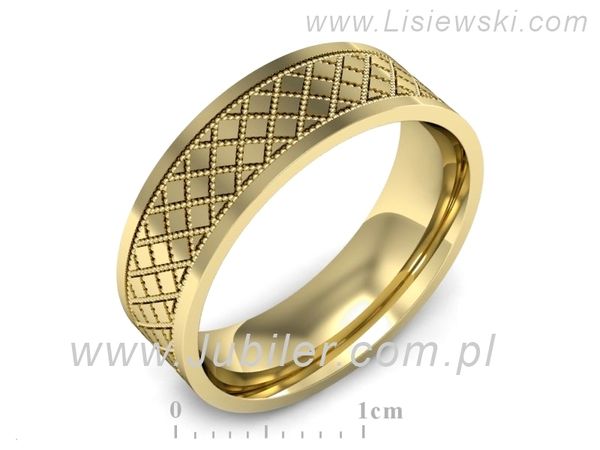 Obrączka pierścionek żółte złoto próba 585 - p16495z- 1