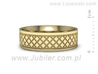 Obrączka pierścionek żółte złoto próba 585 - p16495z- 2