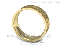 Obrączka pierścionek żółte złoto próba 585 - p16495z- 3