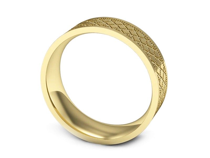 Obrączka pierścionek żółte złoto próba 585 - p16495z - 3