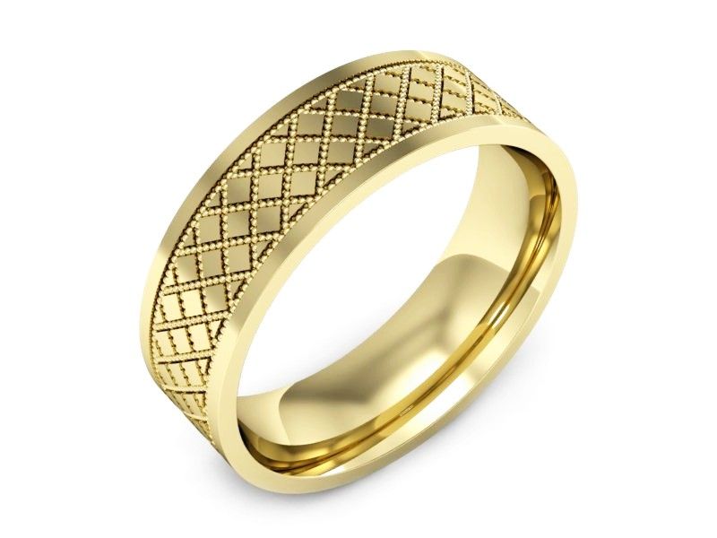 Obrączka pierścionek żółte złoto próba 585 - p16495z - 1