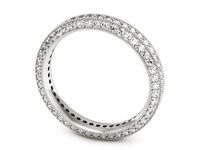 Pierscionek Obrączka z brylantami białe złoto próba 585 - p16498b- 3
