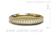 Obrączka z brylantami żółte złoto próba 585 - p16499z- 2