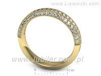 Obrączka z brylantami żółte złoto próba 585 - p16499z- 3