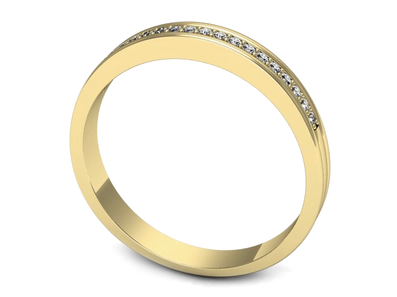 Złoty pierścionek z brylantami żółte złoto - p16506z — zdjęcie 3