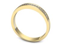 Pierścionek z diamentami żółte i białe złoto próba 585 - p16506zb- 3