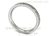 Obrączka pierścionek białe złoto próba 585 - p16508b- 3